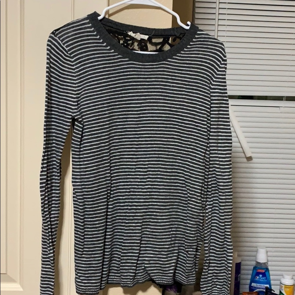HEM & THREAD lace back top